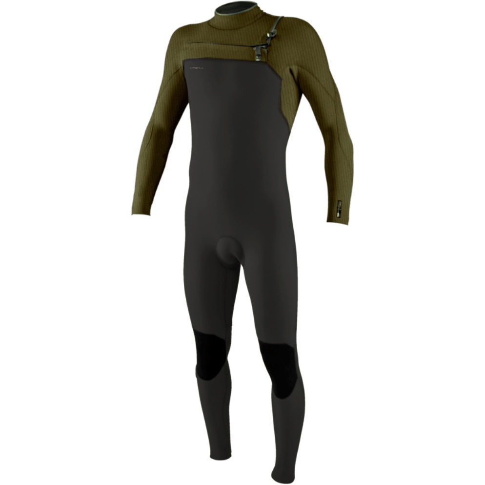 2026 O'Neill Mens Hyperfreak 3/2mm+ Chest Zip Wetsuit 5343 - Raven / Army